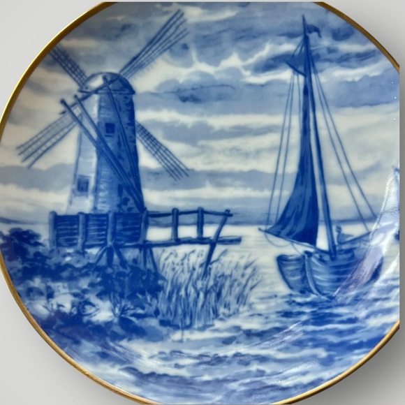 Vintage Wallendorfer Echt Kobalt 1764 Blue And White Collectors Plate Used - Picture 7 of 13